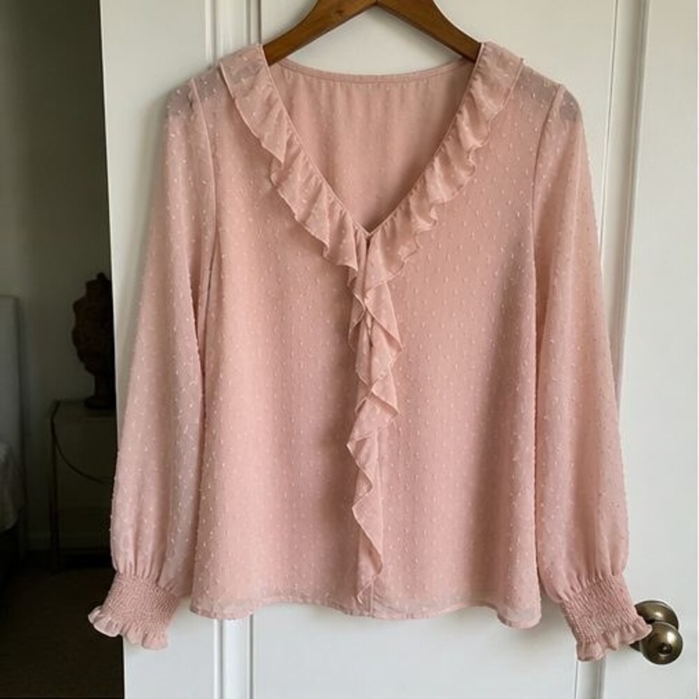 Burgundy V Neck Top